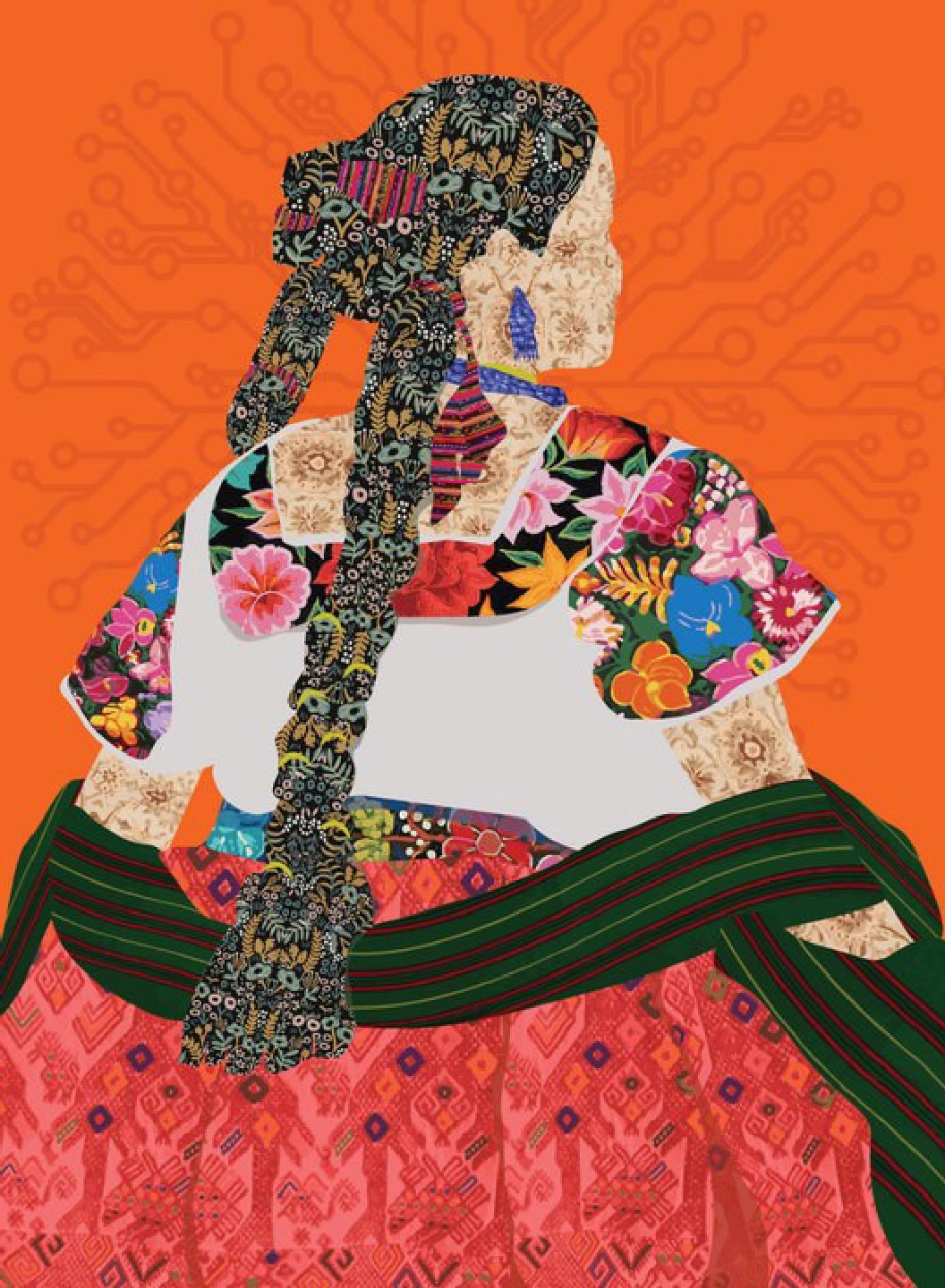 PictureD Texas artist Daniel Anguiano was a contender in ALH Celebrates Texas Art 2019, with this digital piece Laz Trenzas.
