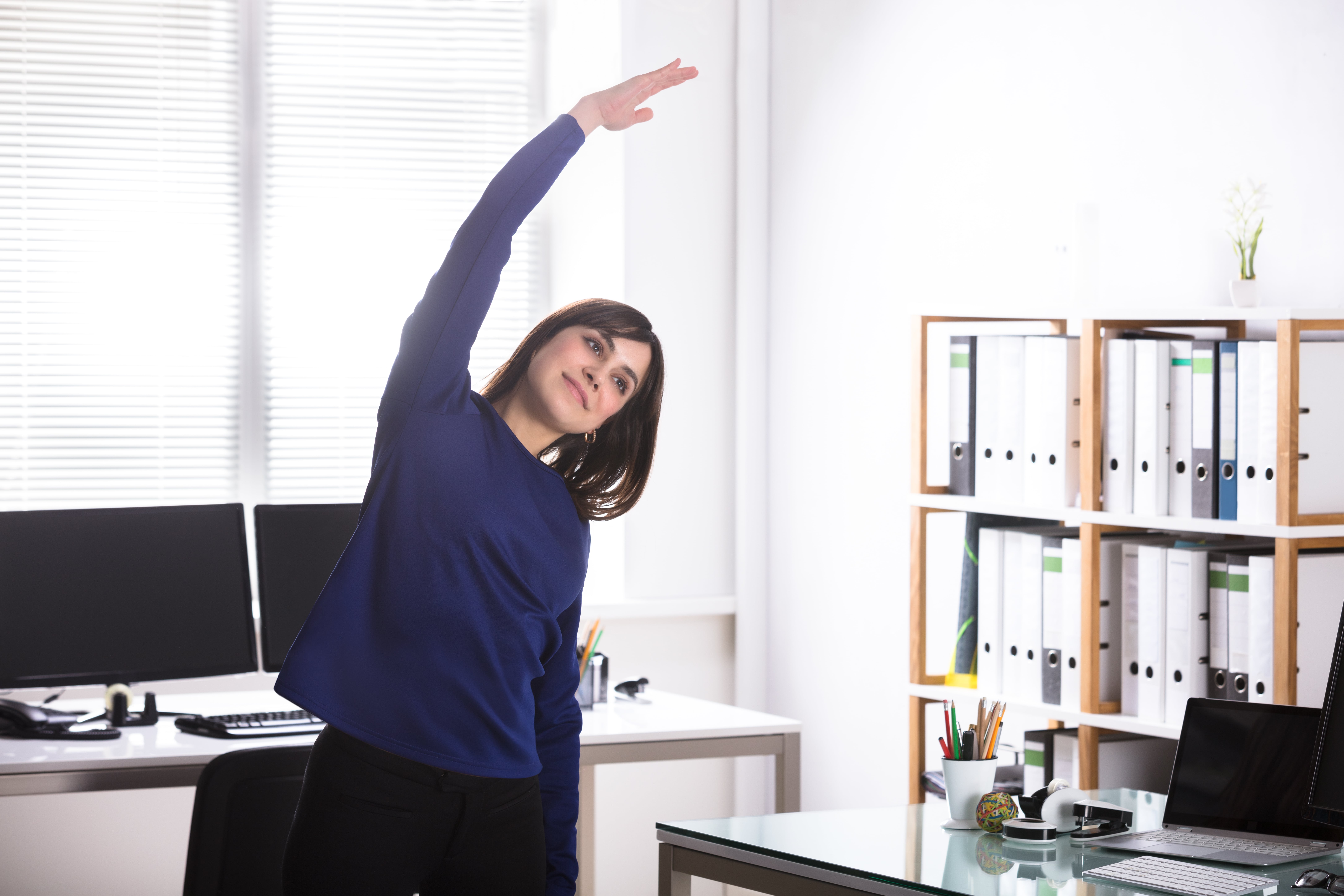 Easy stretches, exercises and yoga you can do at your desk or work