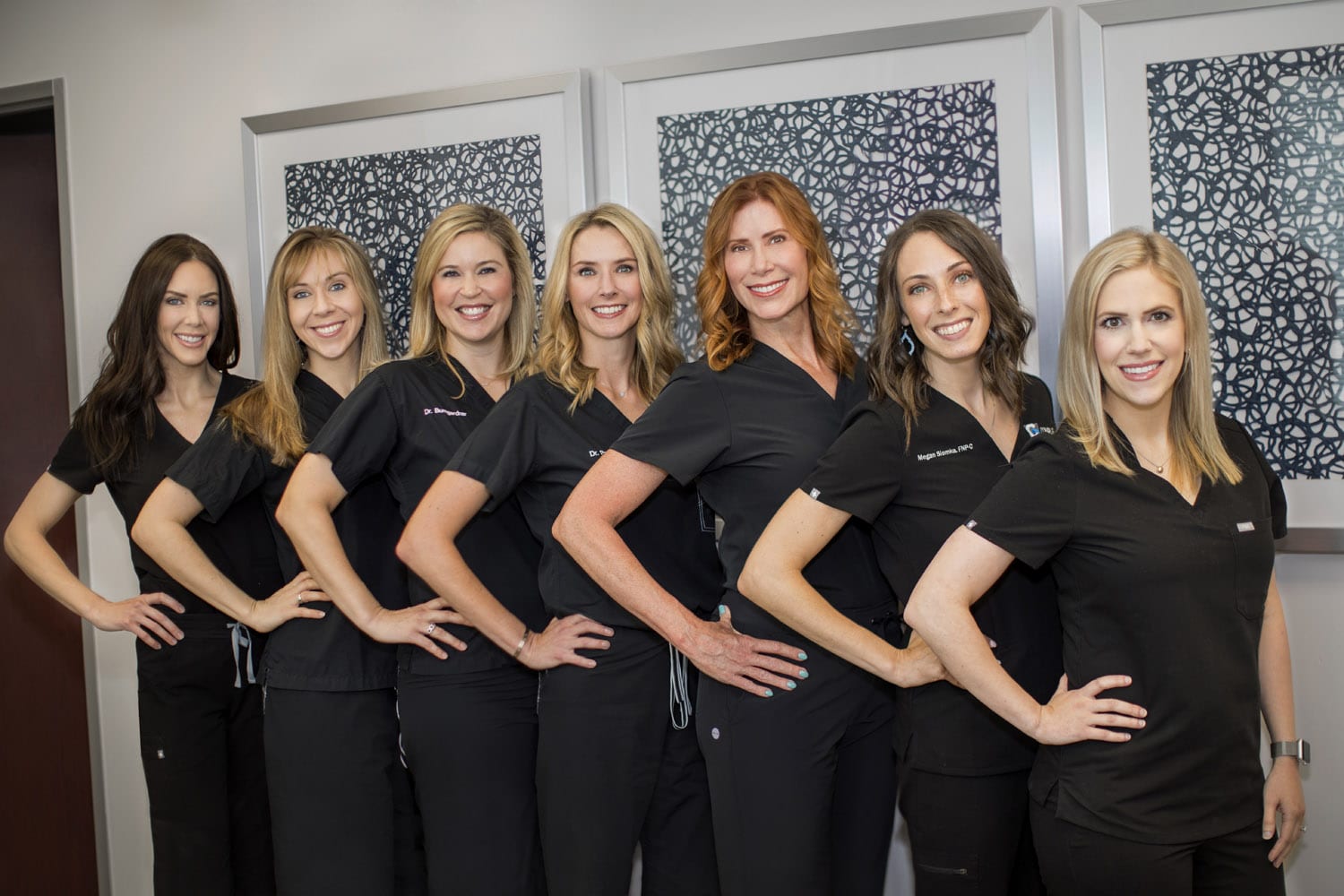 Colleen Connolly, Aesthetician, Dr. Megan Schlichte, Dr. Amy Bumgardner, Dr. Kristyn Payne, Shane Hunter, RN, Megan Slomka, RNP, Dr. Kristin Wolf