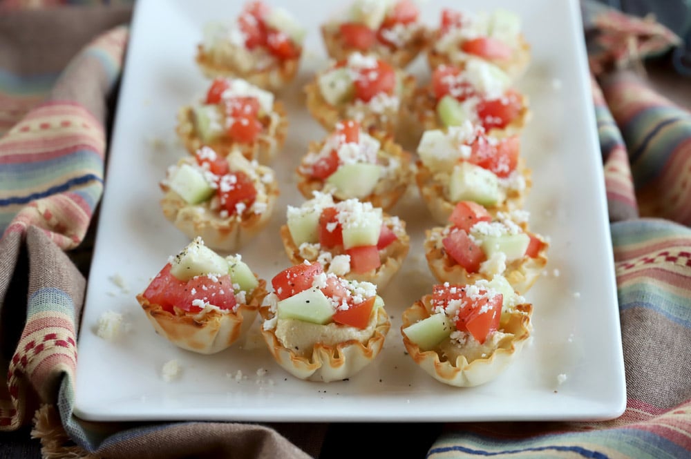 Mediterranean hummus cups recipe