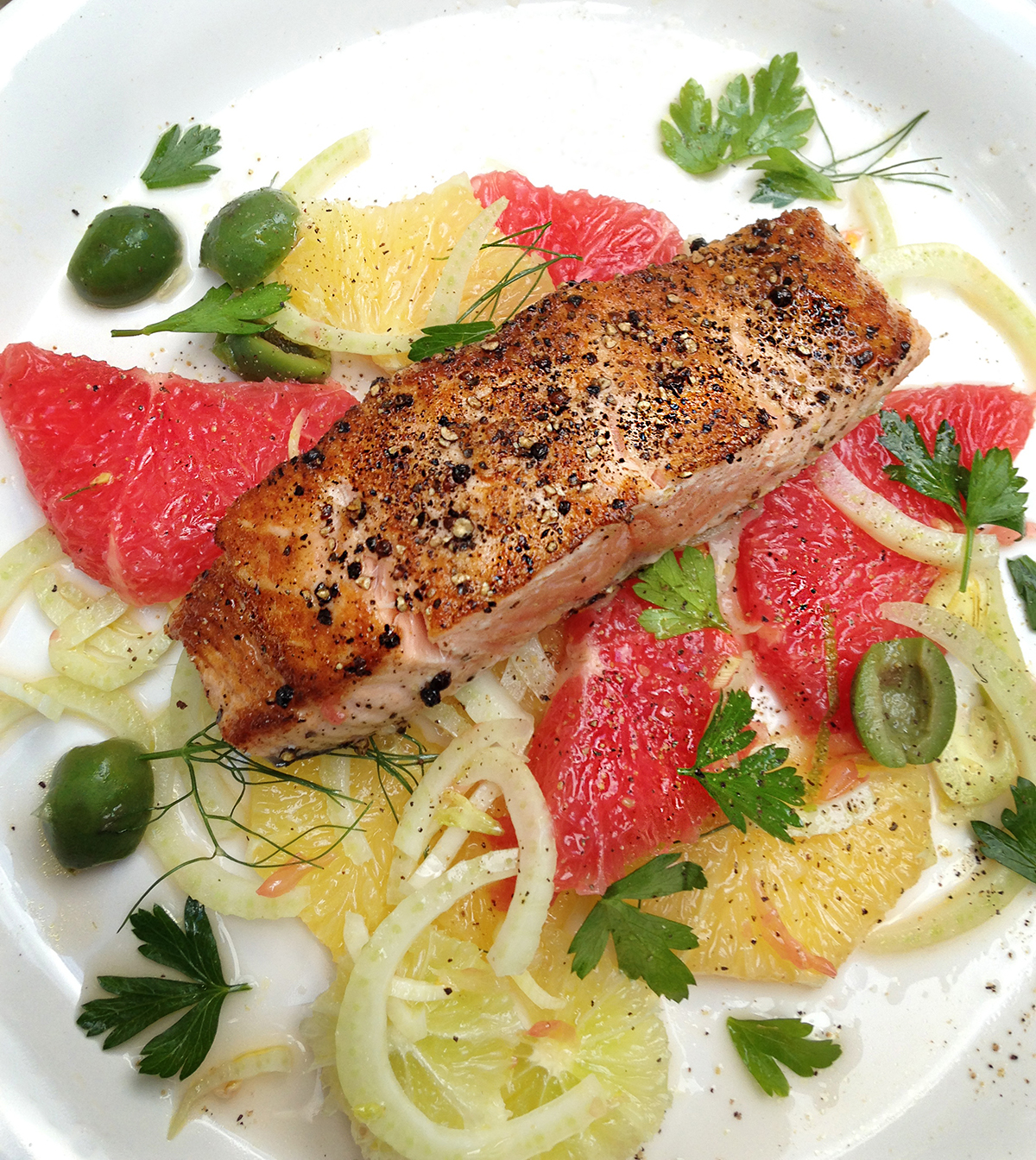 Salmon with Warm Fennel and Citrus - Living Magazine