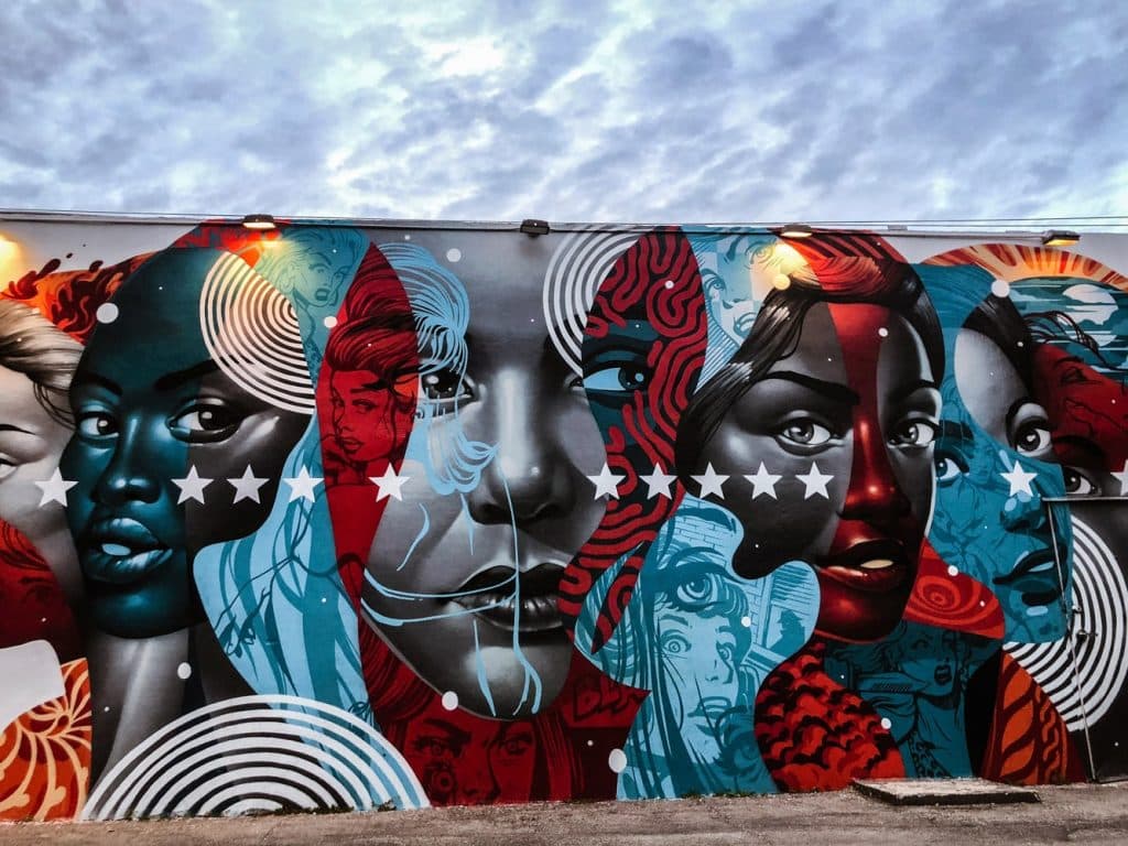 Miami, Florida art scene mural  Midtown