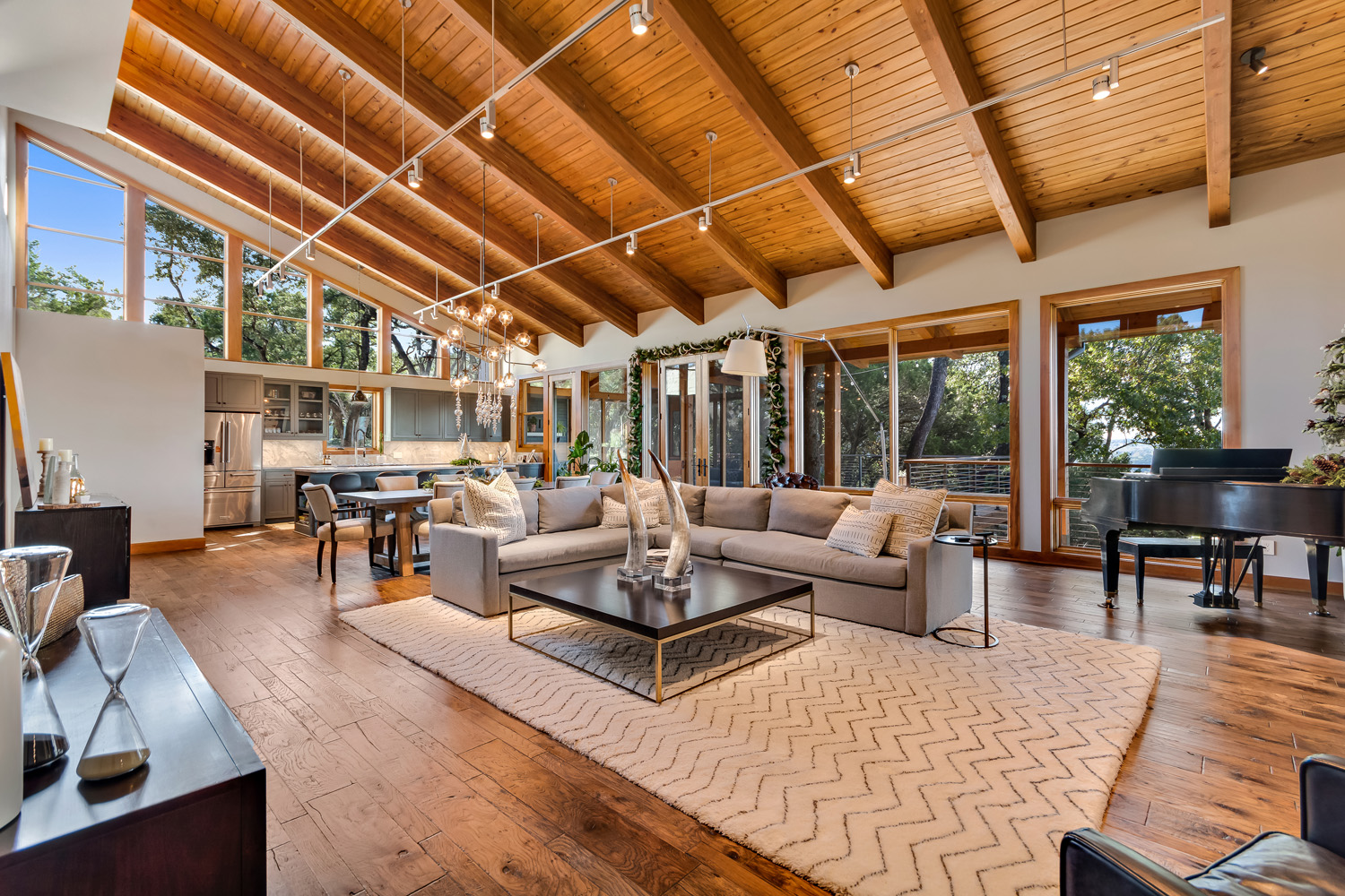 Open Concept Living Area Kitchen